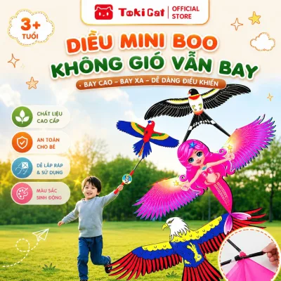 Cần Câu Diều Diều Mini Toki Cat Cầm Tay Diều Động Diều Hoạt Hình Cho Trẻ Em Diều Không Cần Gió Vẫn Có Thể Bay