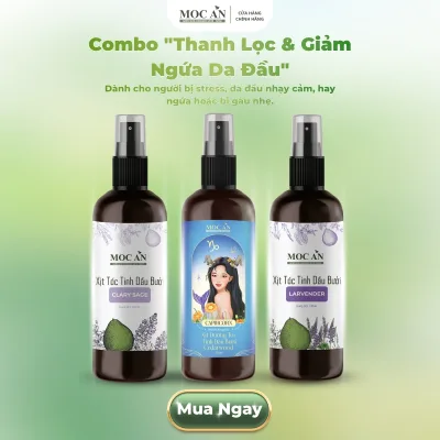 Moc an Haircare Grapefruit Essential Oil Hair Spray Combo 120ml - Supports Sensitive Scalp Care, Makes the Scalp Comfortable and Relaxed