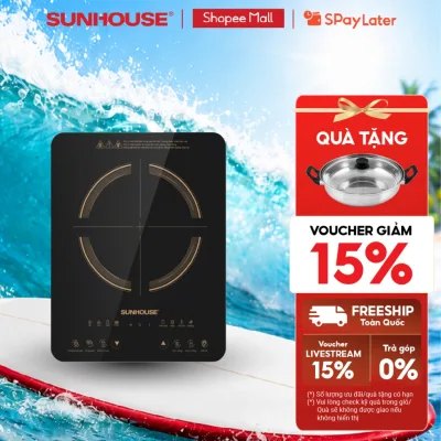 Bếp từ đơn Sunhouse SHD6803 - Công suất 2000W - Bảo hành 12 tháng - 8 chế độ nấu - Nút bấm điện tử