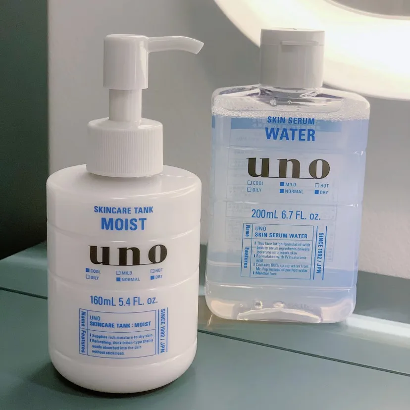 UNO Men 's Essence Toner Hydrating Dưỡng ẩm Làm dịu sau khi cạo râu Chăm sóc da Bộ chăm sóc da thương hiệu Nhật Bản