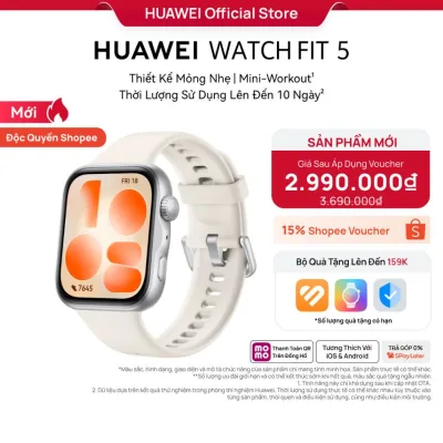 Đồng Hồ Thông Minh HUAWEI WATCH FIT 5 Series |Titanium & Kính Sapphire 2.5D| Nghiên Cứu Nguy Cơ Tiểu Đường