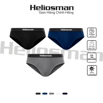 Combo 3 quần lót nam tam giác BRIEF, chất liệu thun lạnh mềm mại, kháng khuẩn, thấm hút tốt TG03
