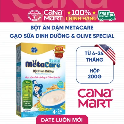 Bột ăn dặm Metacare Gạo sữa dinh dưỡng & olive SPECIAL (200g)