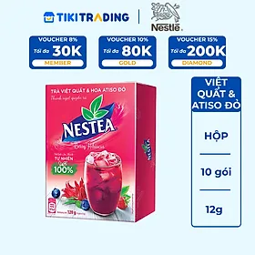 Thực phẩm bổ sung Trà Việt Quất và Hoa Atiso Đỏ NESTEA 10 gói x 12g