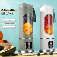 Máy Xay Sinh Tố Cầm Tay Đa Năng Không Dây  450ml, Máy Xay Tích Điện, Xay Đá Bào