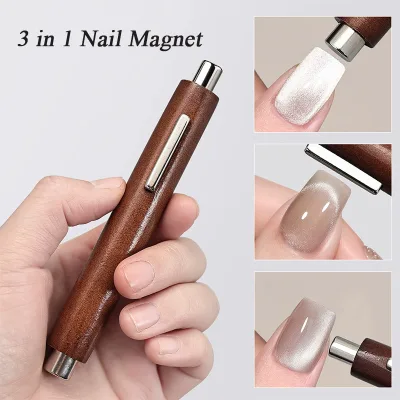 3 TRONG 1 Mắt Mèo Móng Tay Mạnh Từ Dính Đa Năng Móng Tay Nghệ Thuật Dụng Cụ UV LED Gel Ba Lan 3D Hiệu Ứng Ma Thuật Làm Móng Tay