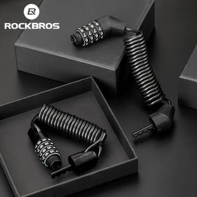 ROCKBROS Bicycle Lock Anti-theft Bike Password Lock Cable Helmet Lock Chain Backpack Cycling Lock Biicycle Accessories