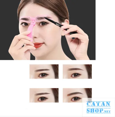 [HCM]Đồ dùng trang điểm bộ 4 kiểu hoặc 8 kiểu Khuôn kẻ chân mày đẹp khung kẻ định hình chân mày cầm tay tiện lợi GD340-CMcamtay