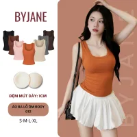 Áo ba lỗ nữ cotton mát BYJANE ( Từ 39kg-62Kg) áo 2 dây bản to, áo tanktop co dãn 4 chiều phù hợp đi tập-012