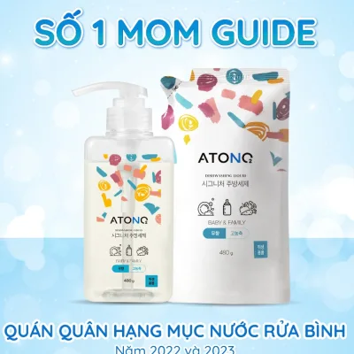 Nước Rửa Bình Atono2 Hàn Quốc hàng chính hãng cho bé từ sơ sinh ( Chai và túi )