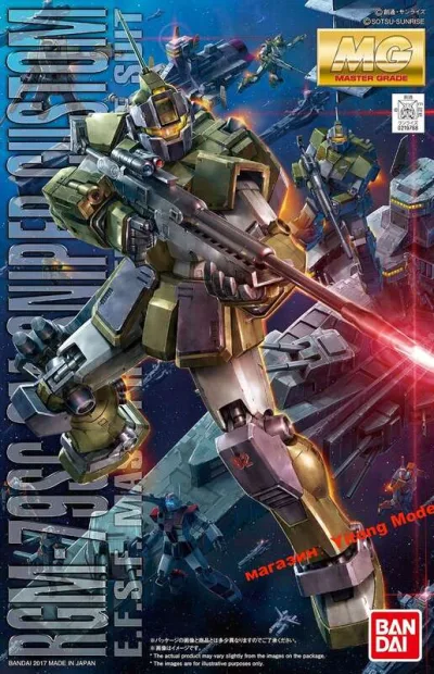 BANDAI 1/100 MG RGM-79SC GM Sniper Custom Action Figure.