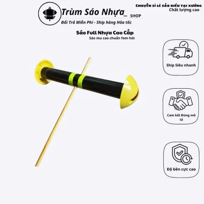 Sáo đơn d34 full nhựa sơn bóng chống va đập