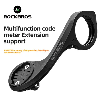 ROCKBROS Nylon Bicycle Bracket Multifunction Speedometer Extension Supportor Lightweight Waterproof Handlebar Light Holder Fitting IGS/ Garmin/Bryton/Cateye Bike Mount Set Bike Accessories