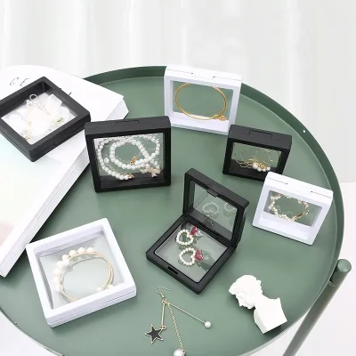Set 5 Hộp Đựng Trang Sức Màng Pe Trong Suốt - Hộp Trang Sức Mini Trưng Bày Nữ Trang