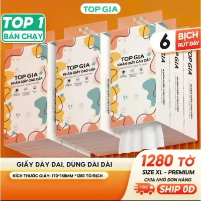 Thùng 10 Bịch Giấy Vệ Sinh Treo Tường Đa Sắc Top Gia , Giấy 4 lớp dày dặn, mềm mịn không bụi an toàn cho da