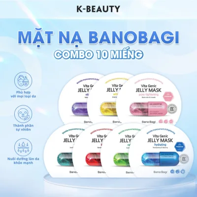 COMBO 10 Miếng Mặt Nạ BANOBAGI Thế Hệ Mới, Dưỡng Da Chuyên Sâu Dành Cho Mọi Loại Da 30ml