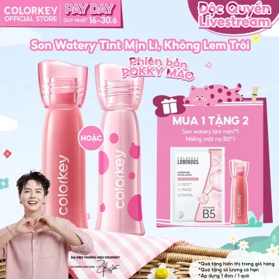 Son COLORKEY Watery Tint Phiên Bản Mới - Bền Màu Lâu Trôi, Dưỡng Ẩm Nhẹ Môi, Không Dính Cốc 2.5g