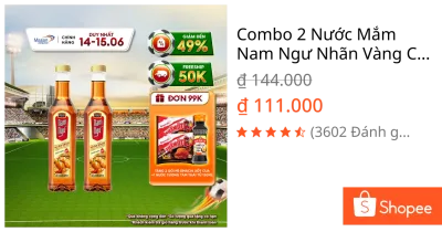 Combo 2 Nước Mắm Nam Ngư Nhãn Vàng Chai 650ml