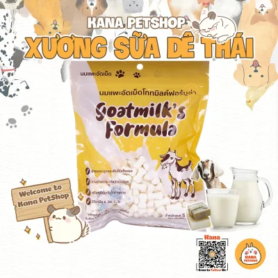 Viên Kẹo Xương Sữa Dê Canxi Thái 🐹FREESHIP🐹 Thức Ăn Bổ Sung Canxi Đồ Ăn Dặm Snack Thưởng Cho Chó Mèo