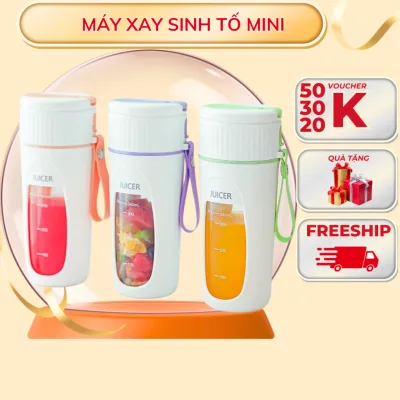 Máy Xay Sinh Tố Cầm Tay Tích Điện JUICER 340ml Máy Say Sinh Tố Mini KS-FSV8