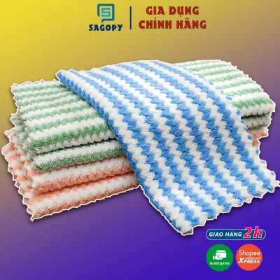 Combo 5/10 khăn lau bếp (15x20cm) đa năng thấm nước dùng lau mặt, lau tay, kính, lau xe kháng khuẩn