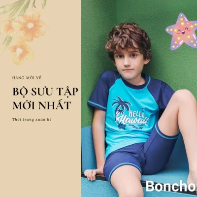 Đồ bơi bé trai size đại từ 40-50kg - vải thun cao cấp chuyên dùng cho đồ bơi, độ co giãn thoải mái - Hương Nhiên