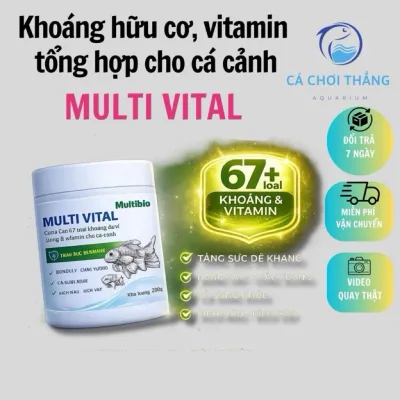 Khoáng hữu cơ, vitamin tổng hợp Multi Vital -Tăng cường đề kháng,bóng vảy chắc xương,kích màu kích vây cho cá