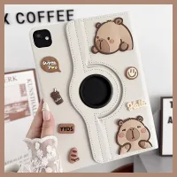 360° Ốp lưng máy tính bảng bằng da lật có thể xoay được với nhãn dán hoạt hình 3D cho iPad Mini 6 5 9.7 5th 6th Air 3 4 5 iPad 10.2 7 8 9 10th Gen iPad Pro 11 2024 inch Vỏ iPad