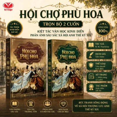 Sách - Hội Chợ Phù Hoa - Trọn Bộ 2 Tập - Tiểu thuyết của W.M Thackeray - Trí Việt Books
