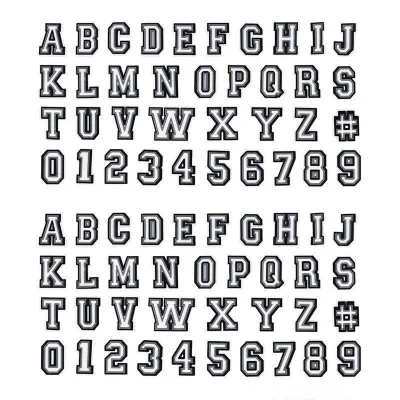🎁 Charm Sticker gắn dép Chữ cái tiếng Anh đen trắng ABC/Số 123 Charm Sticker gắn dép /Button