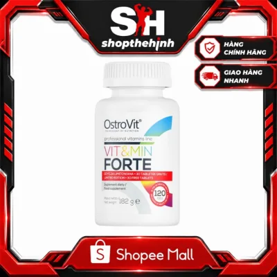 OstroVit Vit&Min Forte (120 Viên) – Vitamin & Khoáng Chất Liều Cao, Tăng Đề Kháng, Hộp Lớn Tiết Kiệm