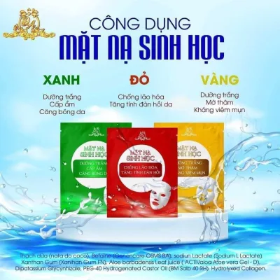 Mặt nạ sinh học trắng da, mịn da, trẻ hoá da dành cho các loại da. Một lần đắp bằng mười lần dưỡng.