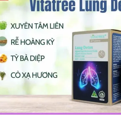 Thực phẩm chức năng Úc - TPBVSK Vitatree Lung Detox - Hỗ trợ giảm ho - Hỗ trợ tăng cường sức đề kháng cho cơ thể