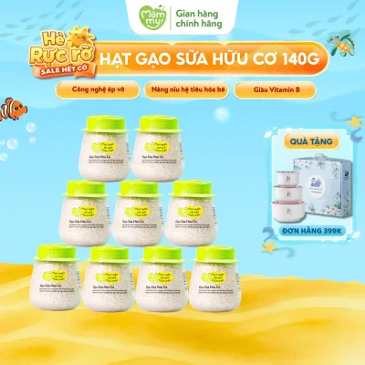 Combo of 9 Jars of Mammy Organic Rice Milk, Specialized for Cooking Baby Porridge from 6 Months, 140Gr/Jar