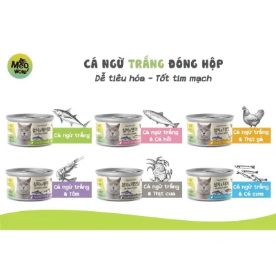 PATE MEOWOW CHO MÈO NHIỀU VỊ - LON 80G