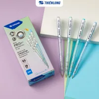 Combo Bút bi Thiên Long Pro 027 TL-105 màu pastel ngòi 0.5mm - Bút bi mực xanh, đỏ đen, viết bi tự động thu ngòi bút