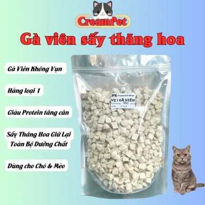 Gà Viên Cho Mèo Sấy Thăng Hoa Giàu Dinh Dưỡng Giúp Tăng Cân Cho Chó Mèo