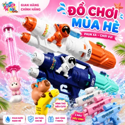 Súng nước đồ chơi trẻ em họa tiết hoạt hình bằng nhựa vui chơi ngày hè - Súng Bắn Nước