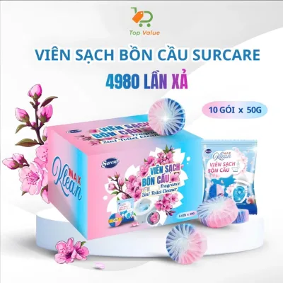 Combo 10 Viên Thả Bồn Cầu Sucare FM2-0023-102 Làm Sạch Mảng Bám, Khử Mùi Hôi Nhà Vệ Sinh
