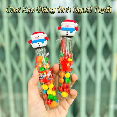 Lốc 18 Chai - Kẹo Noel Kẹo Bông Giáng Sinh - Bánh Kẹo Giáng Sinh Cho Bé