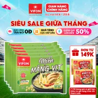 Combo 5 Gói Miến Măng Vịt/Miến Sườn Heo/Miến Lẩu Thái - Hương Vị Đậm Đà, 58g/Gói