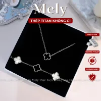 Bộ Dây chuyền vòng tay nữ cỏ 4 lá sợi mảnh phụ kiện trang sức thời trang Mely TT64