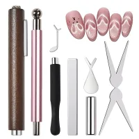 Móng Tay Nghệ Thuật Từ Dính Bút Cho 3D Mắt Mèo Móng Tay Gel Tranh Móng Tay Nghệ Thuật Nam Châm Cây Đũa Phép UV Gel Ba Lan Dụng Cụ Làm Móng Tay