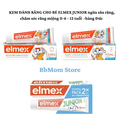 KEM ĐÁNH RĂNG CHO BÉ ELMEX JUNIOR ngừa sâu răng, chăm sóc răng miệng 6 - 12 tuổi -hàng Đức