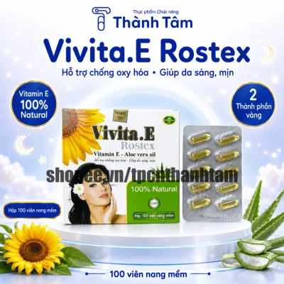 Viên uống VIVITA E TRẮNG 100V giúp làm trắng da, chống lão hoá, giảm nám, mờ thâm.