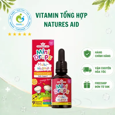 Multivitamins (50ml in Drop Form) Increase Resistance for Babies from 3 Months to 5 Years Old Natures Aid Multi Vitamin Drops Uk