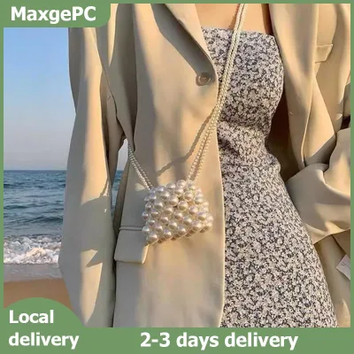 MaxgePC 1PC Kawaii trẻ em đồng xu Ví ngọc trai ví cho cô gái Toddler công chúa Crossbody Túi trẻ em ví với ngọc trai bé công chúa Túi xách