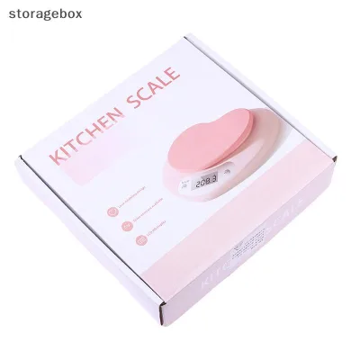 Cân nướng bánh nhà bếp Màu hồng Cân kỹ thuật số có độ chính xác cao hình trái tim 5kg / 1g LCD Công cụ đo cân bằng điện tử Cân nhà bếp Đẹp