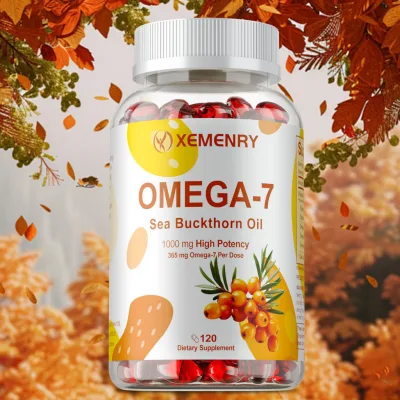 Thực phẩm bổ sung dầu hắc mai biển Omega-7; Thực phẩm bổ sung tự nhiên, thành phần chất lượng cao, không biến đổi gen