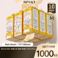 Giấy lụa mềm dày Sipiao 4ply (1293-10) 1000 chiếc mỗi gói Giấy vệ sinh VN Size 170 * 130mm